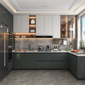 Australia Standard Traditional European Modular Kitchen Cabinets with Marble/Laminate/Resin Countertops and Faucet-Customizable