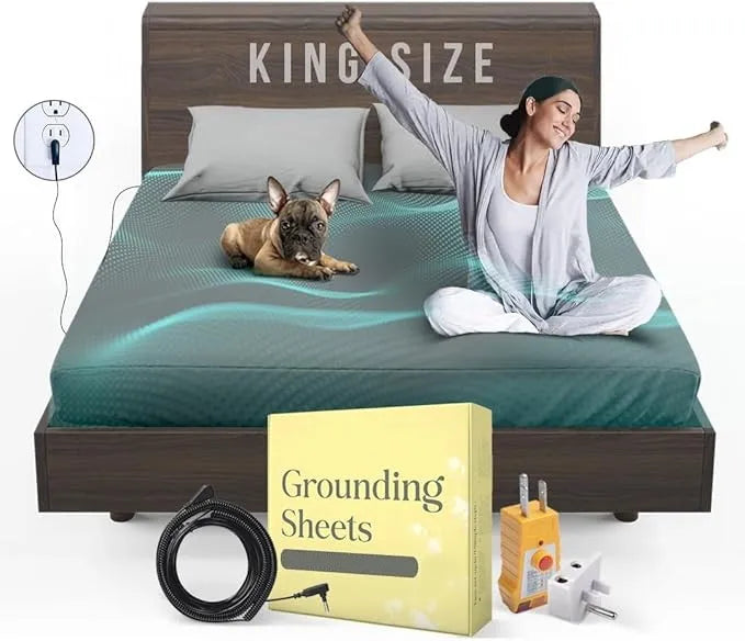 Earthing Grounding Bed Linen Friendly to the Skin Cotton Grounding Fitted Sheets Pillowcase