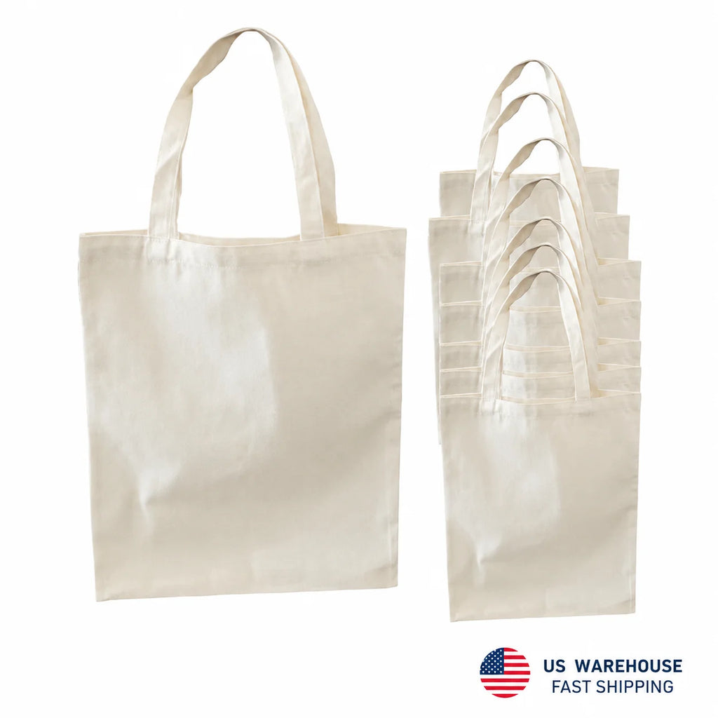 Reusable Grocery Shopping Bag Hot Sale Blank Handle Gift Shopping Bags Fashion USA Warehouse Sublimation Tote Bag