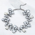 Luxury Exaggerated Irregular Shiny Crystal Rhinestone Choker Necklace for Women Girls Bride Wedding Jewelry Party Gifts