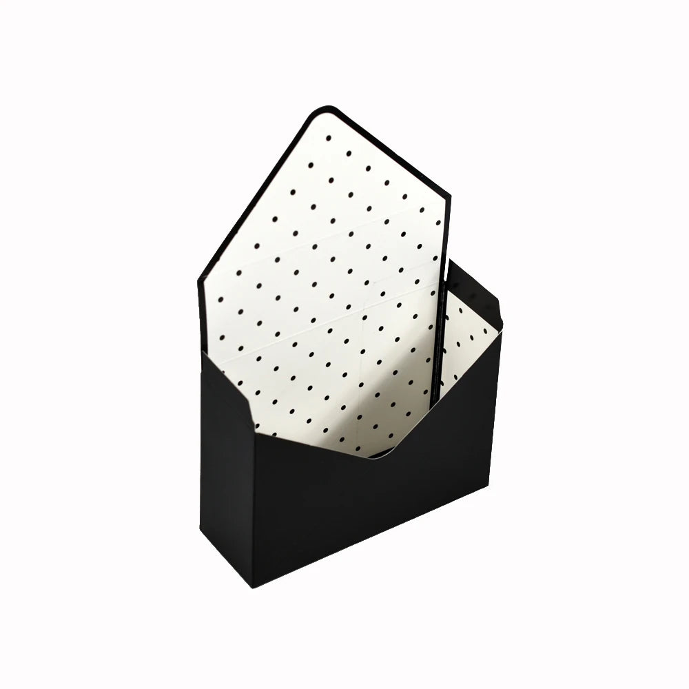 Chinese Manufacturers Yiwu Suppliers Wholesales Retails Luxury Envelope Type Black Flower Envelope Paper Box for Valentine's Day