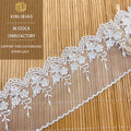 Polyester Organza Lace Embroidery Sewing Accessories for Party Dresses Home Textile Mesh Lace Trim