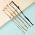 Bracelet Bolo Lock Stainless Steel Box Chain Slider Extender Chain Bolo Bracelet