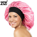 Extra Large Waterproof Satin Bonnet Hair Dye & Deep Conditioning Cap Wide Elastic Band Sleep Cap for Braids Locs Hair Bonnet