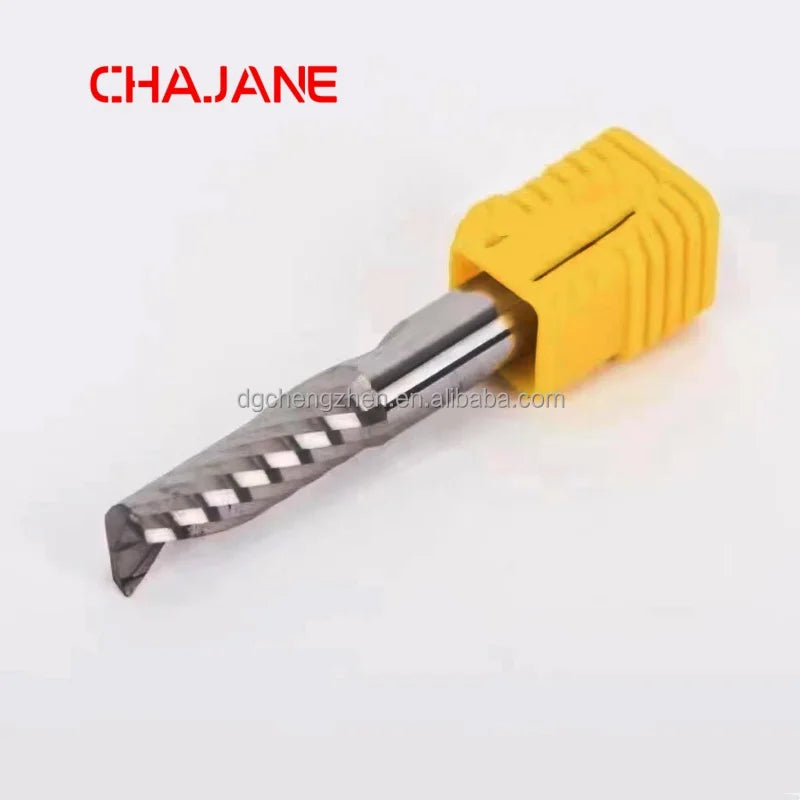 CHENGZHEN DLC Coated Single Flute CNC Router Bit 50mm - High Precision â‰¤0.005mm RoHS Certified Aluminum Cutter