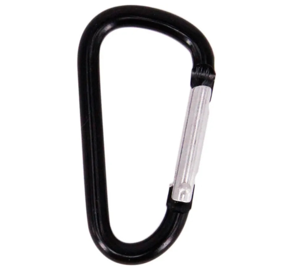 HXY Custom 5# D Shape Carabiner Keychain 50.6*27*4.47MM Aluminum Travel Keychain Large Stock No MOQ Promotion Gift for Camping