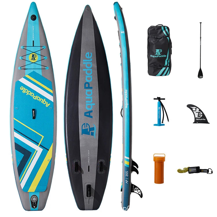 Tandem Surfboard SUP Stand up Paddle Board Aqua 12ft Double Big Inflatable Surf Touring Paddle Board