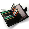 PU Leather Passport Cover Case Travel Wallet with Magnetic Buckle Family Passport Holder