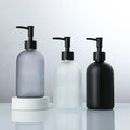 Hot Sale 410 ML/14.5 OZ Custom logo Glass Soap Dispenser Bottle Pump Bottle Dispenser
