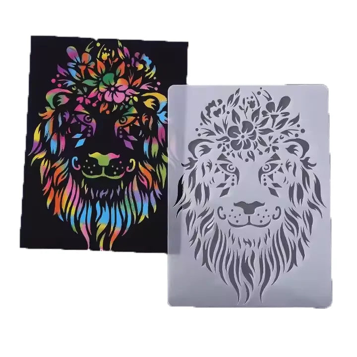 Custom PET Stencil A4 Hollowed Out Animal Template Plastic Drawing Stencils for Diy Painting Scrapbooking