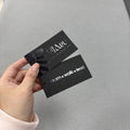 Luxury Clothing Hang Tag Custom Design Apparel Black Cardboard Hang Tag With Hot Stamping Logo Label Hang Tags for Hair Bags