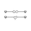 ASTM F136 Titanium Body Jewelry for Women Gold Plated Ear Cartilage Studs Earrings Industrial Barbell for Weddings and Gifts