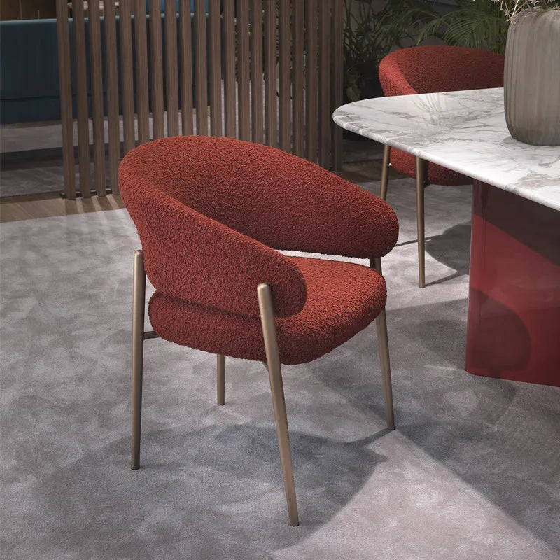BST Contemporary Italian Stainless Steel Leg Dining Chairs Customizable Fabric Luxury Royal Modern Restaurant Dinning Chairs