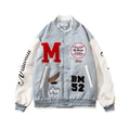 New West Coast Unisex College Student Varsity Jacket Single Breasted Eco-Friendly Waterproof Polyester Long Sleeved Baseball