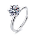 Super Shinny Wedding Cultivated Diamond Moissanite Ring Big Diamond Stone Open Simple Gemstone Ring Orthodox Type