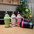 New Style Cute  1000ml Stainless Steel Thermos Coffee Cup Ice Cream Shape Insulated Travel Mug with Handle