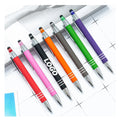 Personalized 2-in-1 Stylus Ballpoint Pen with Retractable Black Ink Metal Pen for Touch Screens 1.0 mm Tip