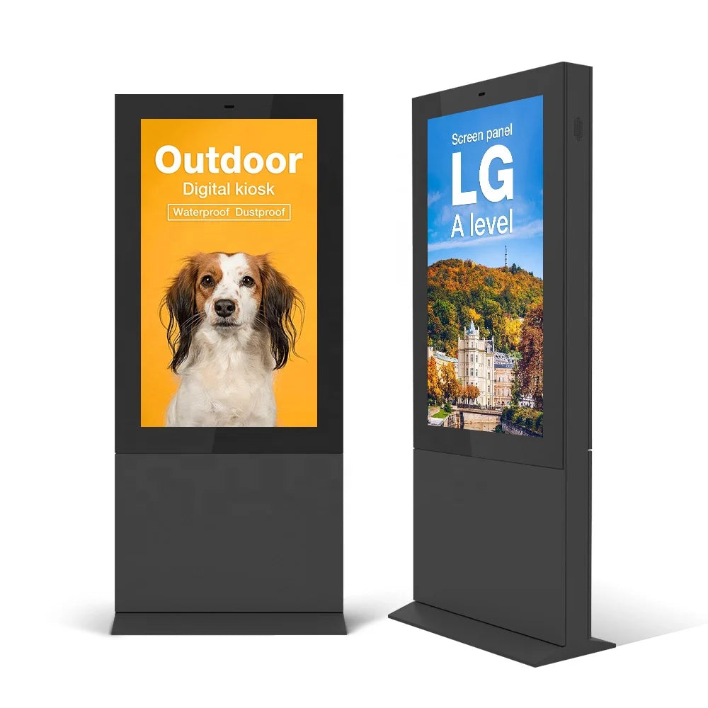 Outdoor Floor Standing Digital Signage Totem Touch Screen Information Kiosk