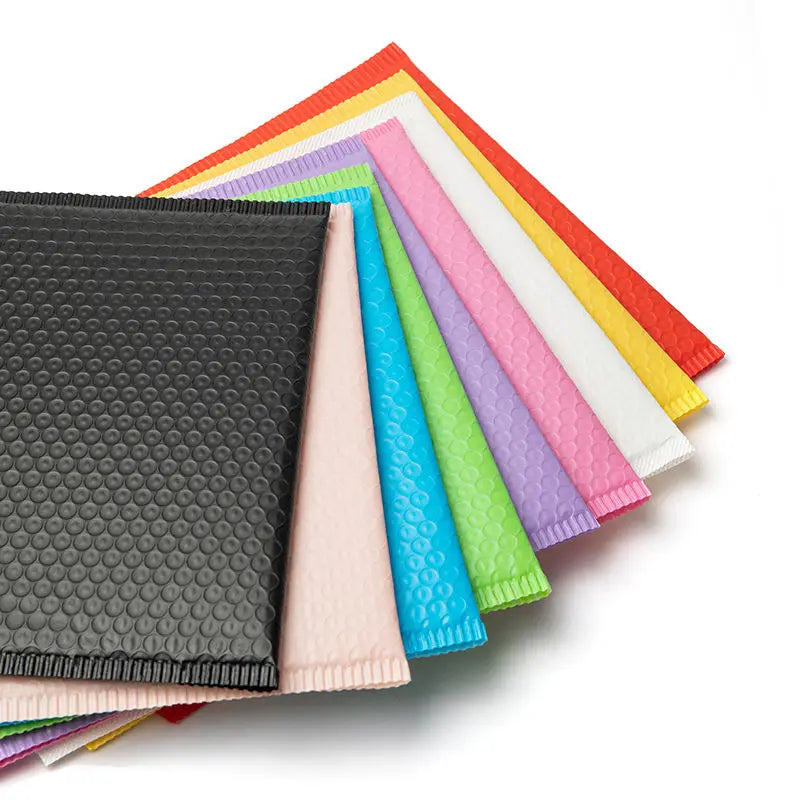 ZGCX Custom Logo Mailing Bag Varies Size Bubble Mail Bag Black Printing Logo Bubble Packing Mailer Bag Bubble Mailer Pack