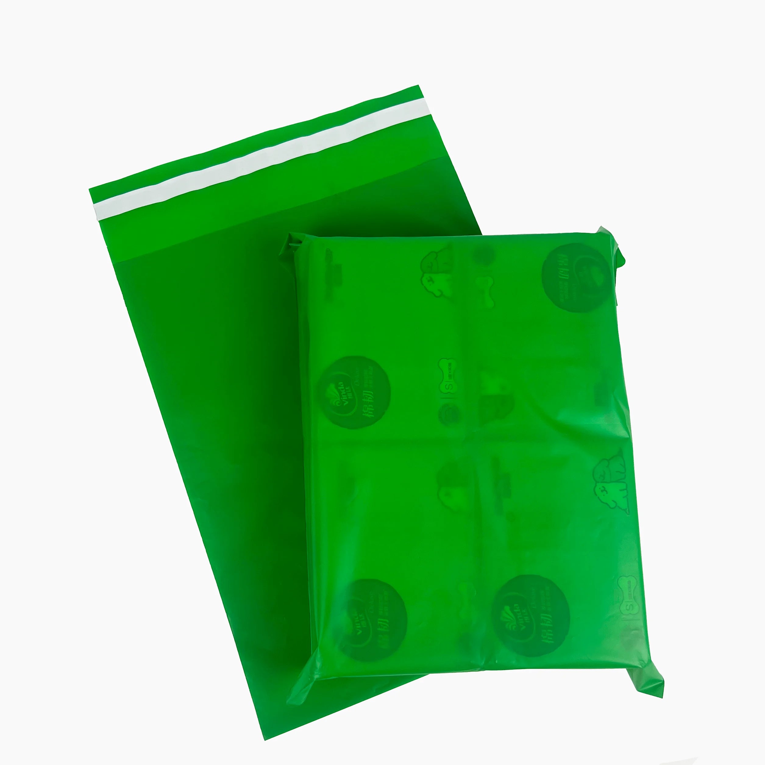 Customized Logo Green Printed Express Recyclable Courier Bags Clothes Shipping Parcel Envelope Mailer Mailing Self Adhesive Bags