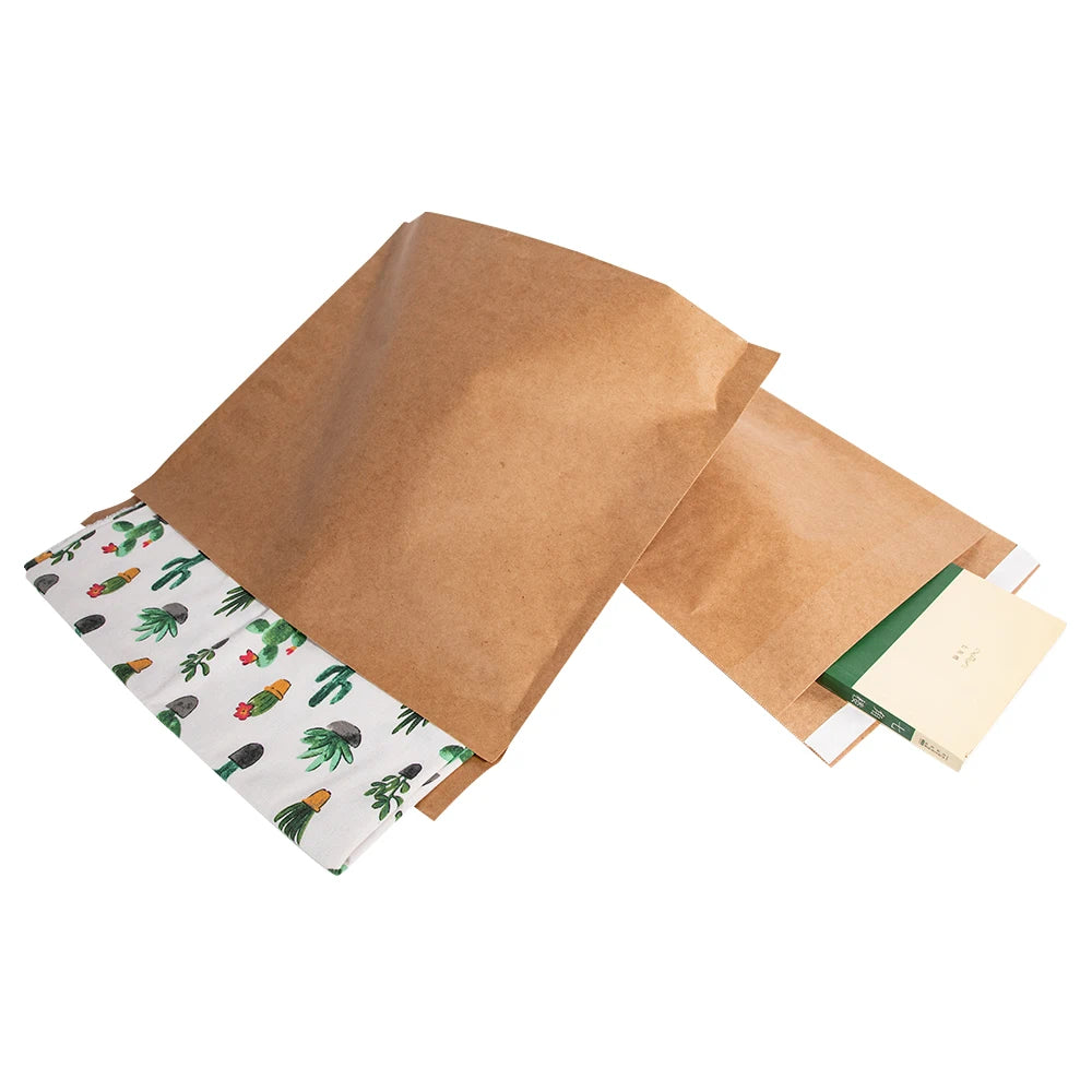 XCGS Compostable Kraft Paper Bag Customized Logo Printing Paper Packaging for Shipping