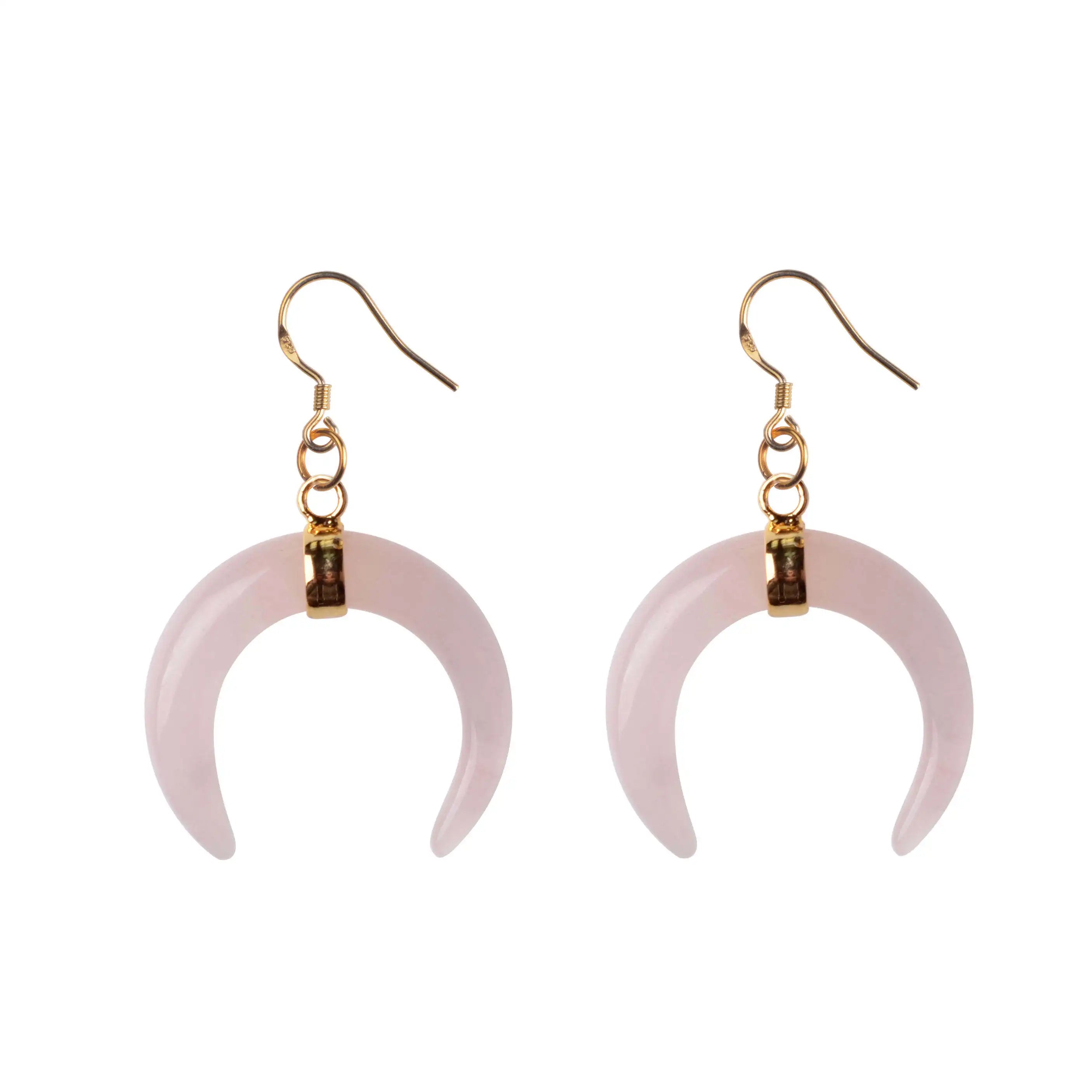 Fashion Vintage Resin Big Horn Shaped Crescent Moon Pendant Earrings for Women Statement Boho Jewelry Gift