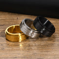 Titanium Steel Men's Rotating Ring Stainless Steel Hammer Ring Personalized Custom Rings Jewelry for Men