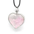 HZ Precious Gemstone Crystal Rose Quartz Chakra Heart Pendant for Jewelry Making Crystals