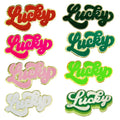 New Hot Colorful  Big Size Iron on Chenille Embroidered Glitter St Patrick Lucky Patch for T-shirt Hoodies
