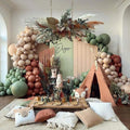 DIY Jungle Green Helium Latex Globos Garland Arch Kit Party Decoration Light Brown Coffee 5inch 10inch Latex Ballons Arch