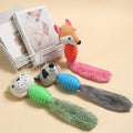 TPR Chewing Dog Toys Cartoon Animal Shaped Cute Plush Pet Dog Chew Squeaky Toy With Rubber for Dogs