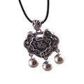 Certified S925 Blessing Lock Bag Vintage National Style Hollow Out Silk Longevity Lock Sterling Silver Padlock Pendant Lady