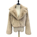 New Coming Crop Design Thick and Soft Women Pink Faux Winter Fur Coat Fur Jacket
