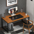 Modern Simple Solid Wood Computer Desk Household Single Desk Office Desk Chair Combination Stainless Steel Frame