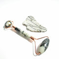 HZ Best Tool for Beauty Slimming Facial Jade Roller with Picasso Jasper for Massaging Face Body Eye Head Neck