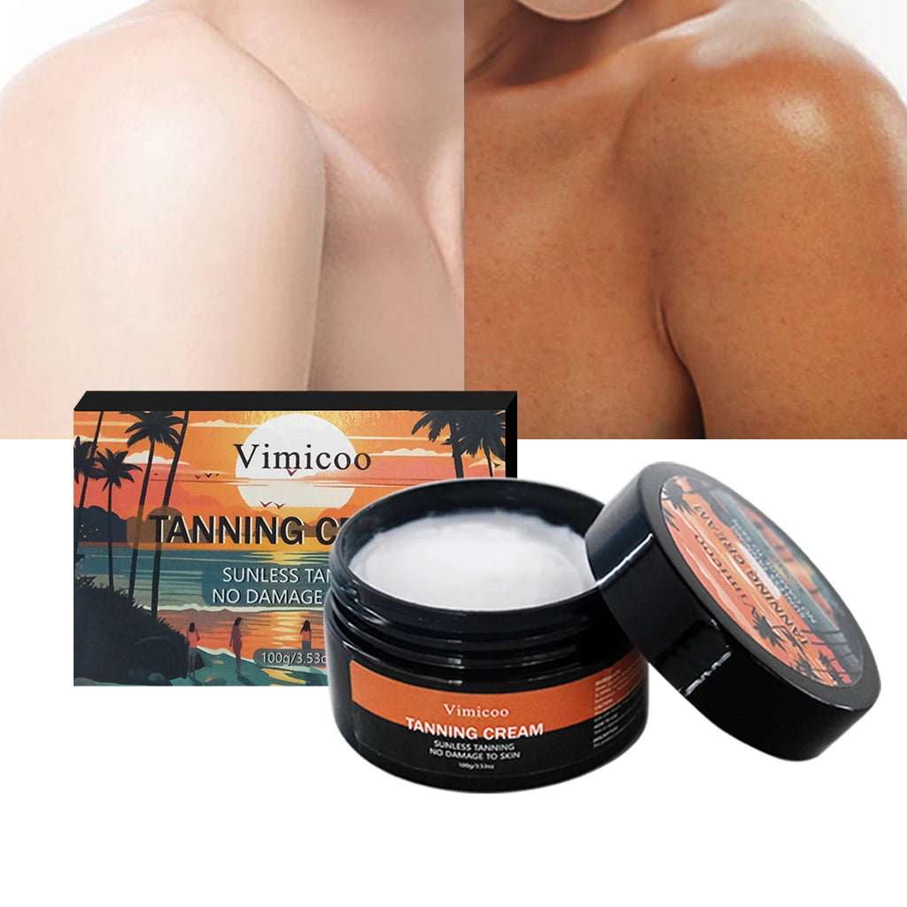 Custom OEM ODM Fitness Self Tan Mousse Intensive Tanning Cream Lotion Sunbed Self Tanning Foam Oil Accelerator Products