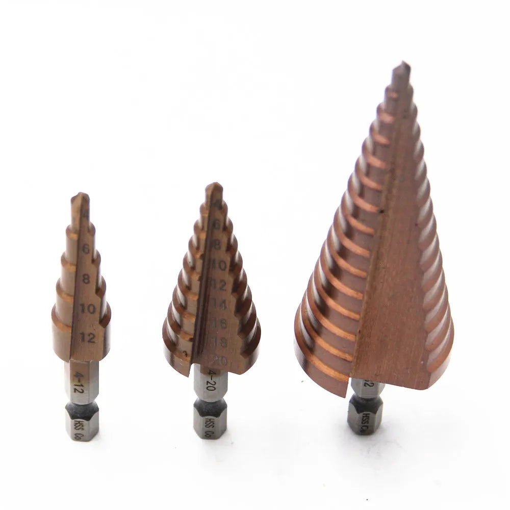 M35 Cobalt Bearing Straight groove Ladder Drill Stainless Steel Hole Opener Pagoda Drill Multifunctional Drilling High Hardness