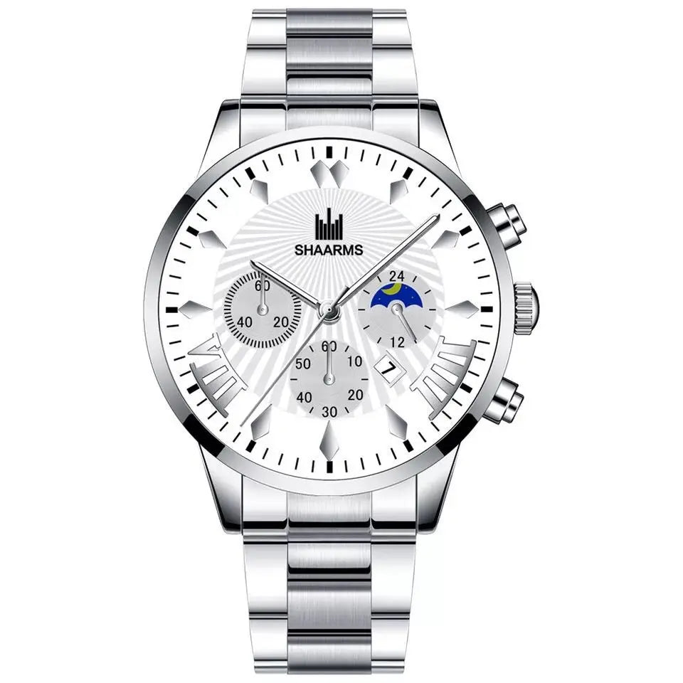 2024 Casual Fashion Quartz Watches Waterproof Luminous Men Watch Stainless Steel Watch for Men