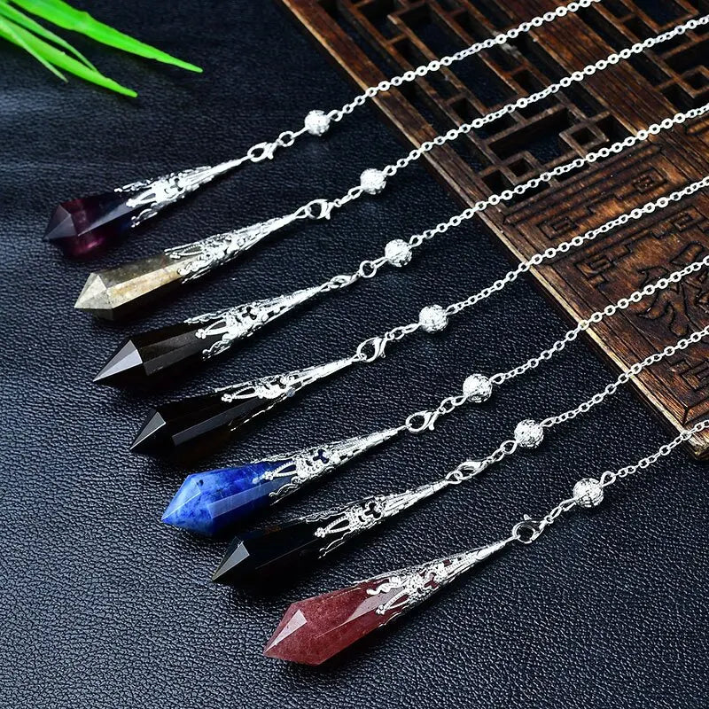 Wholesale Natural Crystal Healing Spirit Pendulum Various Crystal Materials Hanging Ornament Other Crystal Crafts