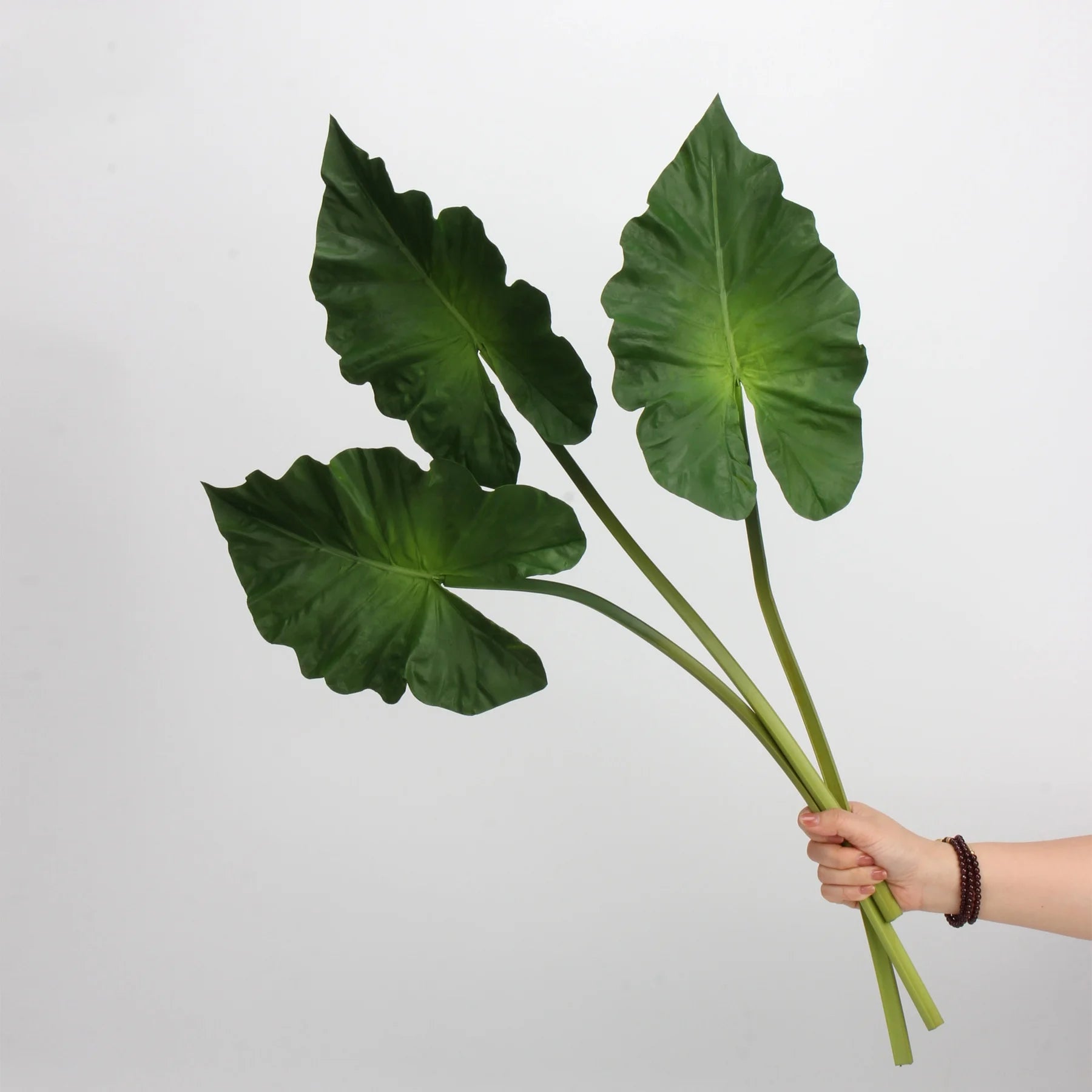 C262 New Giant Wave Calla Lily Leaf PU Feel 75CM Single Artificial Leaf Original Ecological Wedding Decoration Prop