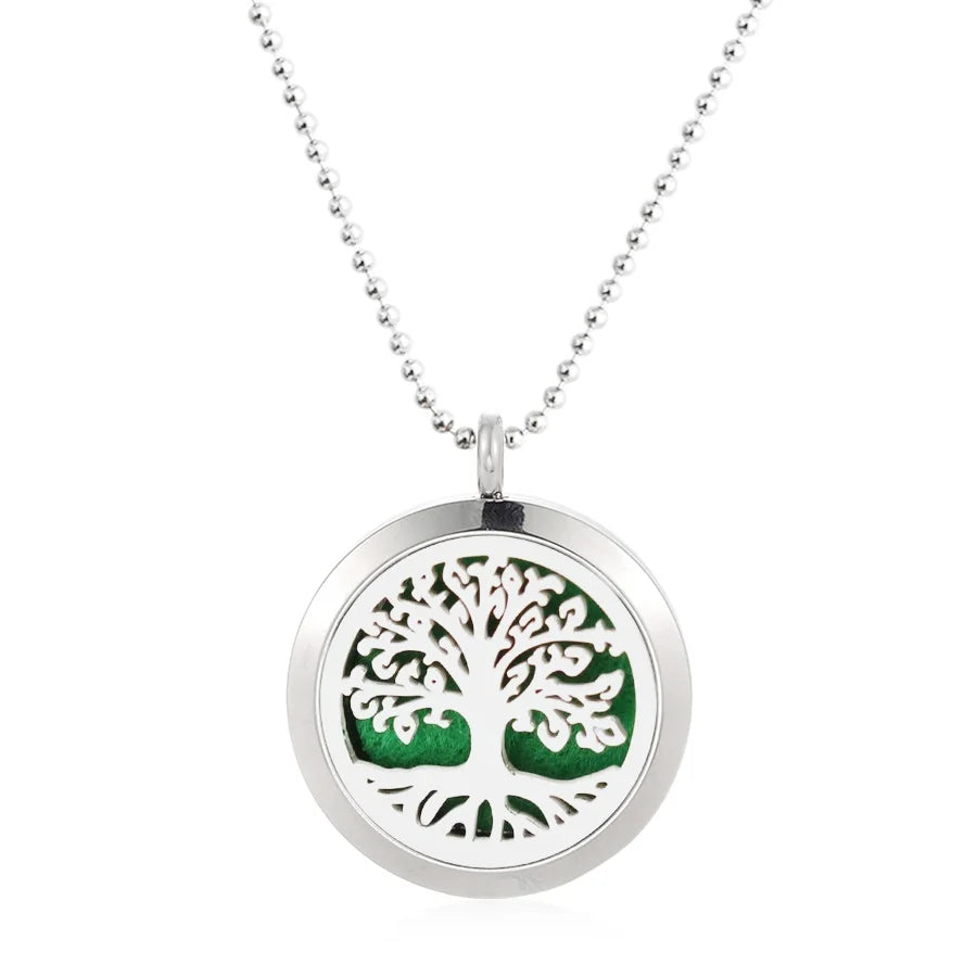 25mm Stainless Steel Diffuser Pendant Charms Locket Magnetic Plain Custom Personalized Essential Oil  Aromatherapy Air Fresher
