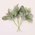 23cm Cheap Faux Greenery Plants Artificial Flocked Lambs Ear Stem Flocking Pile Leaf Bedroom Decoration