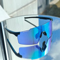 Wholesale UV400 Bicycle Cycling Running Sunglasses Shield Custom Logo Unisex Rimless Mountain Bike Glasses Sports Eyewear