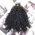 Tape Ins 100% Natural Raw Indian Curly Human Hair Extensions Virgin Kinky Tape in Hair Extension