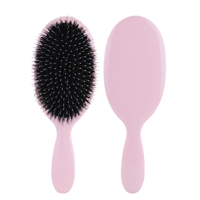 Hot Selling Custom Label Boar Bristle Mixed Nylon Hair Brush for Women Massage Scalp High Quality Air Cushion Hair Brush