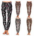 Love Heart Cupcake Coffee Leggings Women High Yoga Waist Buttery Soft 92% Polyester 8% Spandex Leggings for Women