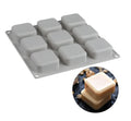 D-0156 Nine Cavity square Silica Gel Mold Silica Gel Cake  Manual Soap Mold Glue Dropping Mold