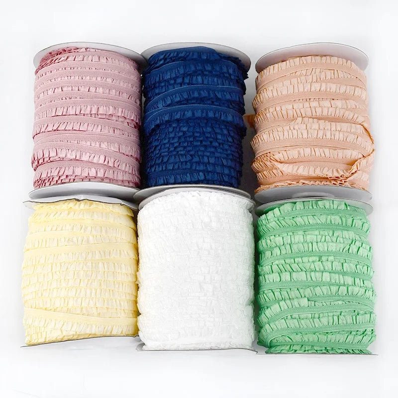 Meetee EB111 15mm Unilateral Fold Lace Fabric Sewing Material for Garments Home Textiles DIY Pet Clothing Bags Shoes Belts