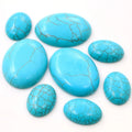 5-10pcs/lot 18x25mm 30x40mm Oval Natural Turquoise Material Flat Back Cabochons Cameo DIY Jewelry Making Supplies Findings