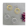 ER14751 Modern Matte Chandelier Dangle Hoops Earrings Gold Silver Plated Circles Bohemian Statement Jhumkas for Party Mothers'